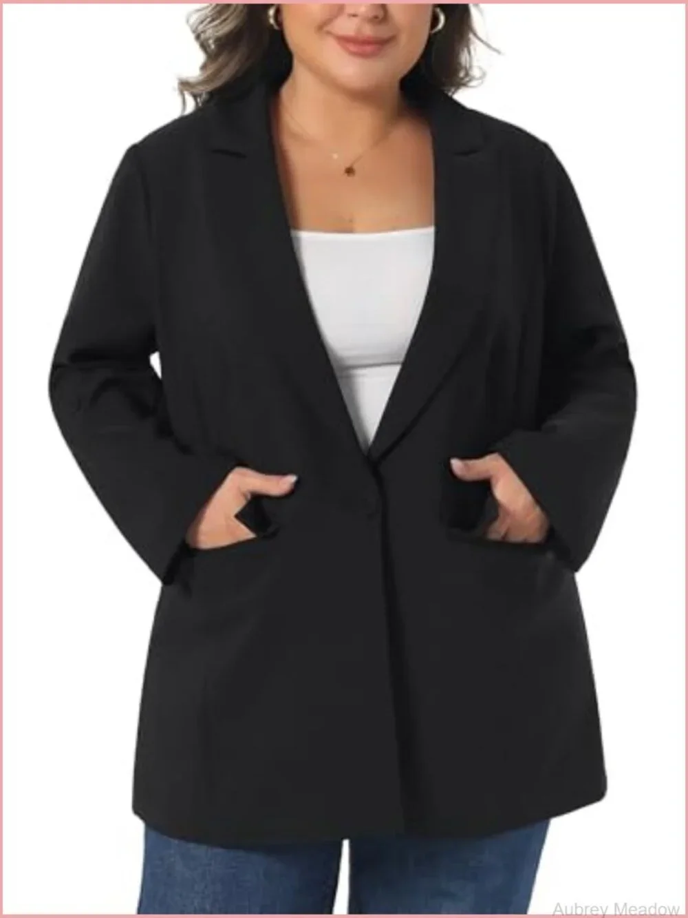 Plus Size Women's Blazer Jacket Business Casual Office